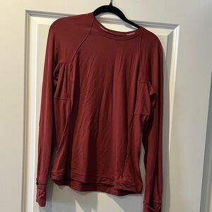 lululemon athletica Maroon Long Sleeve Top